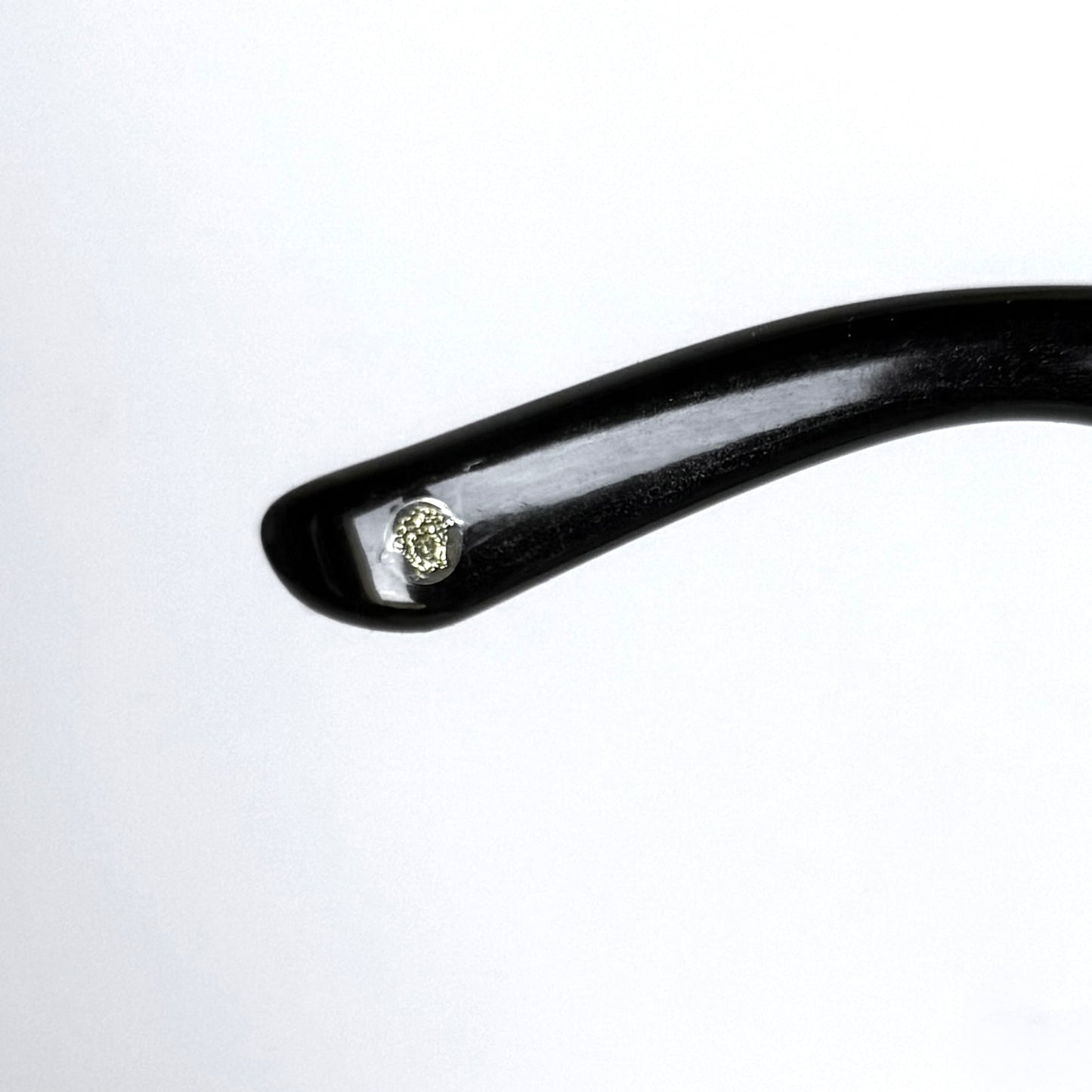 Vintage Versace Black Oversized Shield Sunglasses