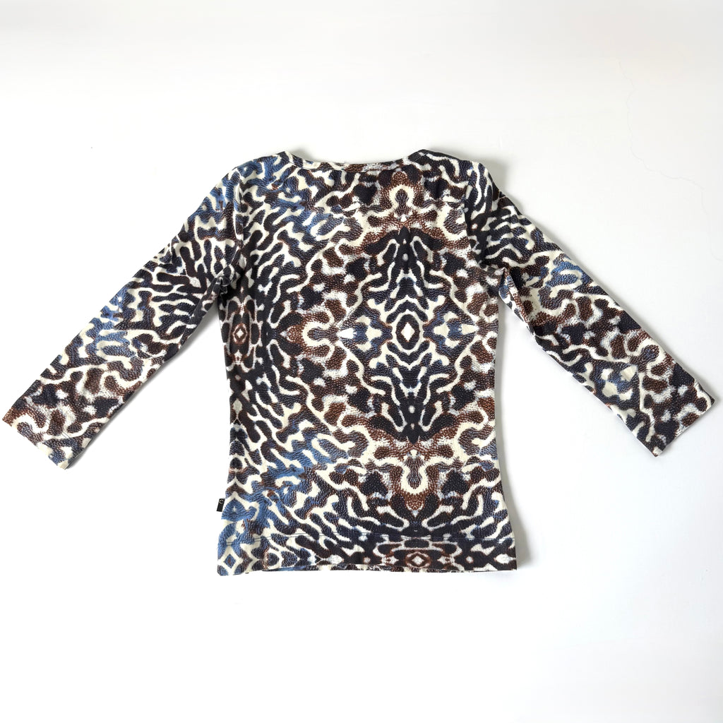 Vintage Just Cavalli Animal Print 3/4 Sleeves Top