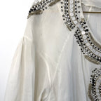 Vintage Roberto Cavalli Embellished Linen Tunic Top