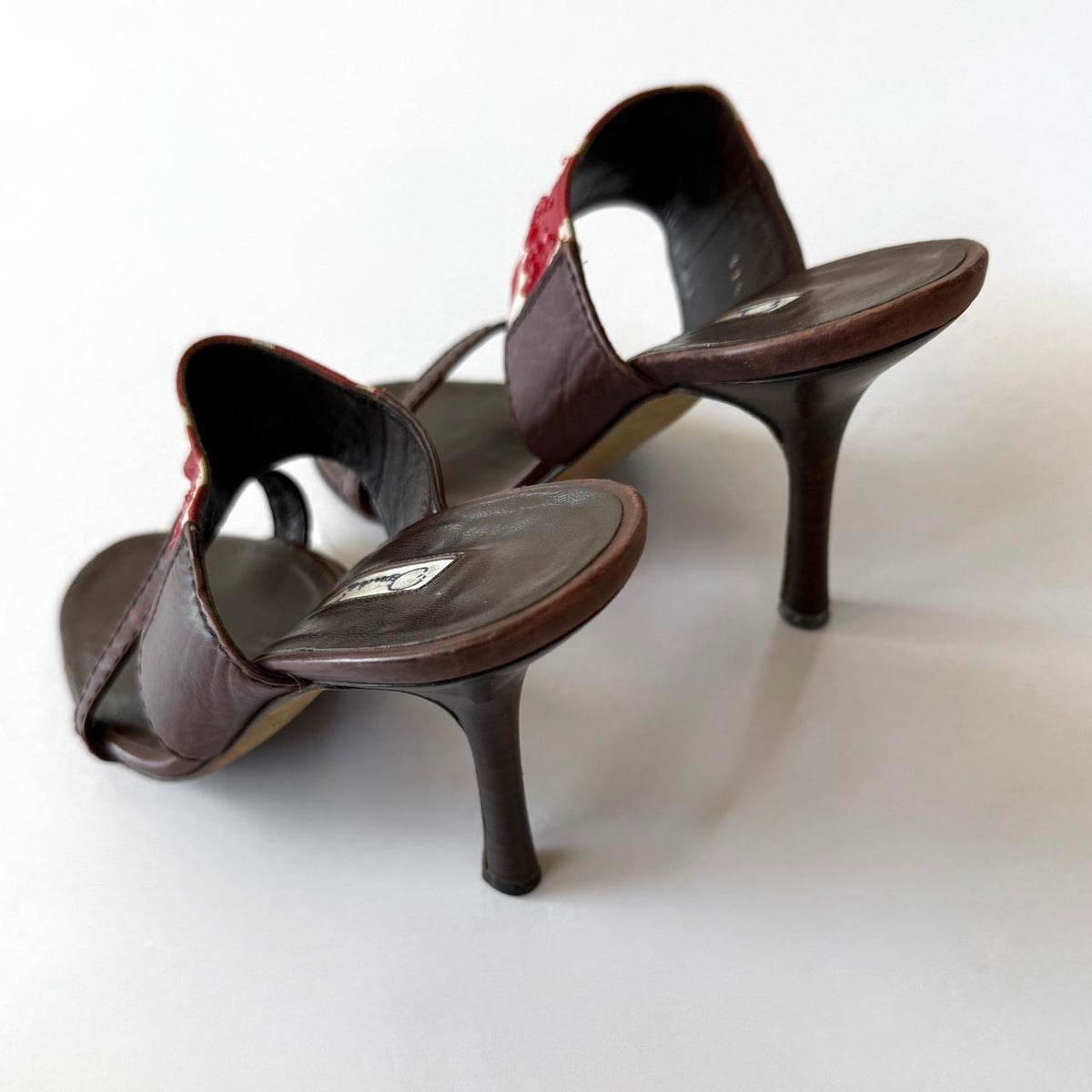 Vintage Oscar De La Renta Beaded Sandal Heels (37.5)