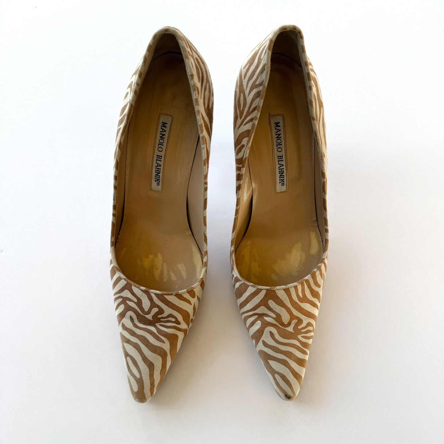 Manolo Blahnik Zebra Print Pumps (39.5)