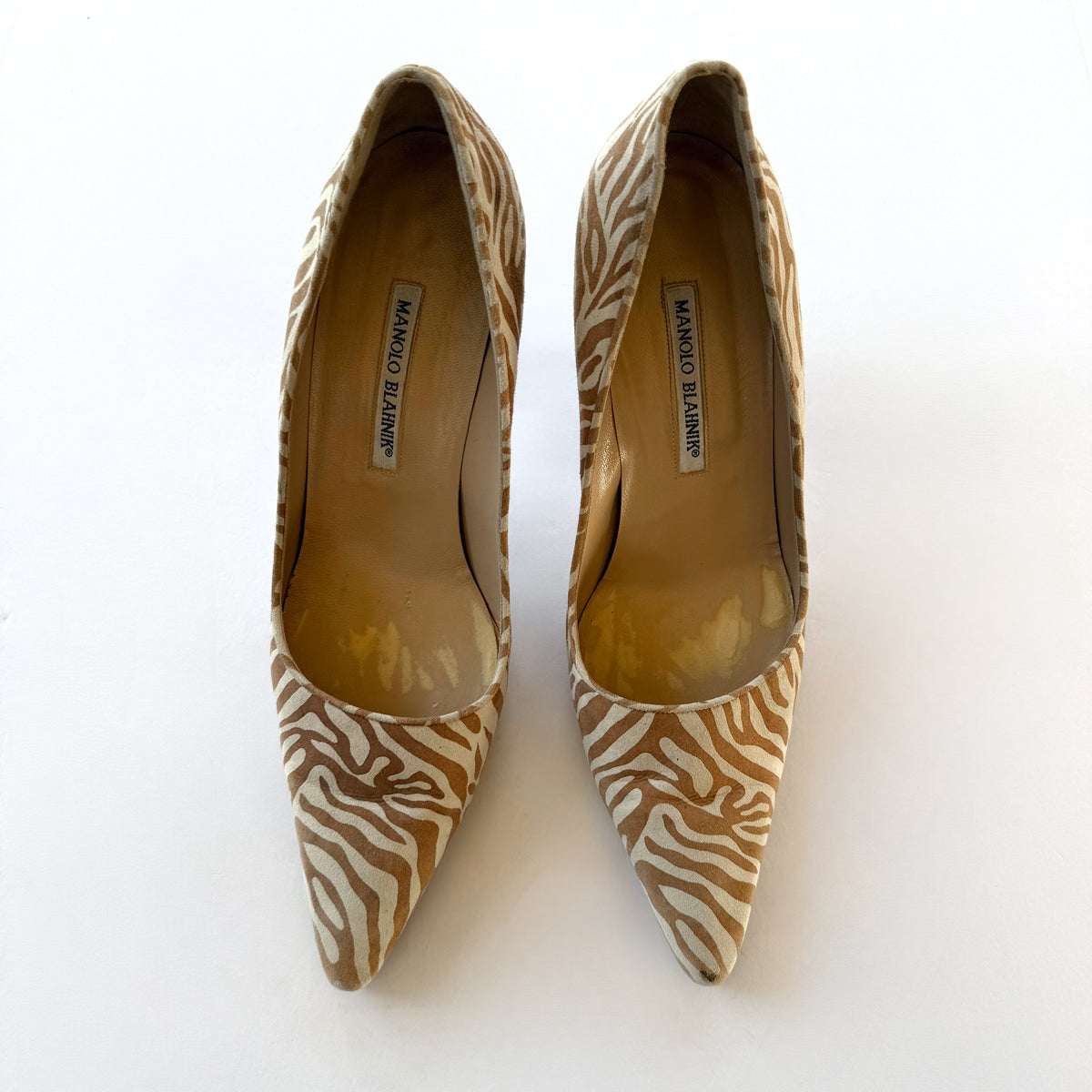 Manolo Blahnik Zebra Print Pumps (39.5)