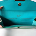 Jimmy Choo Teal Green Patent Leather Envelope Clutch
