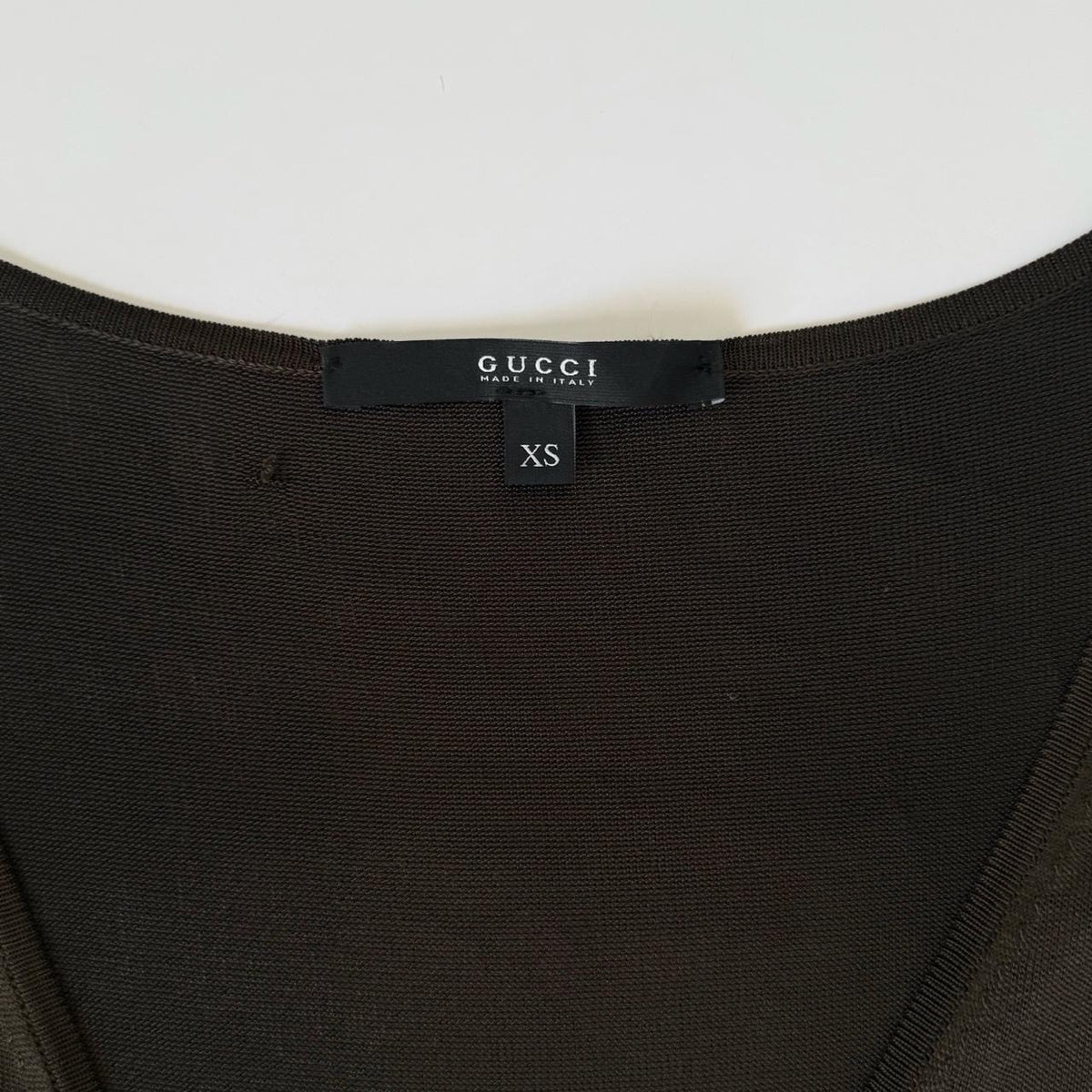 Vintage Gucci Brown Deep V Top