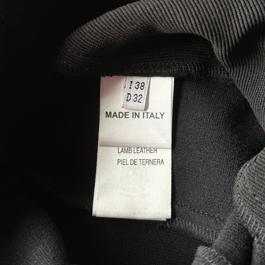 Vintage Blumarine Black Leather Bodycon Midi Dress