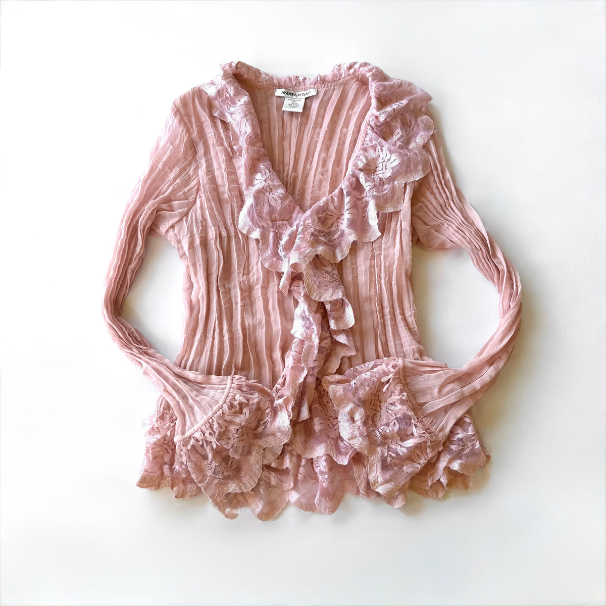 Vintage Lace Ruffle Blouse