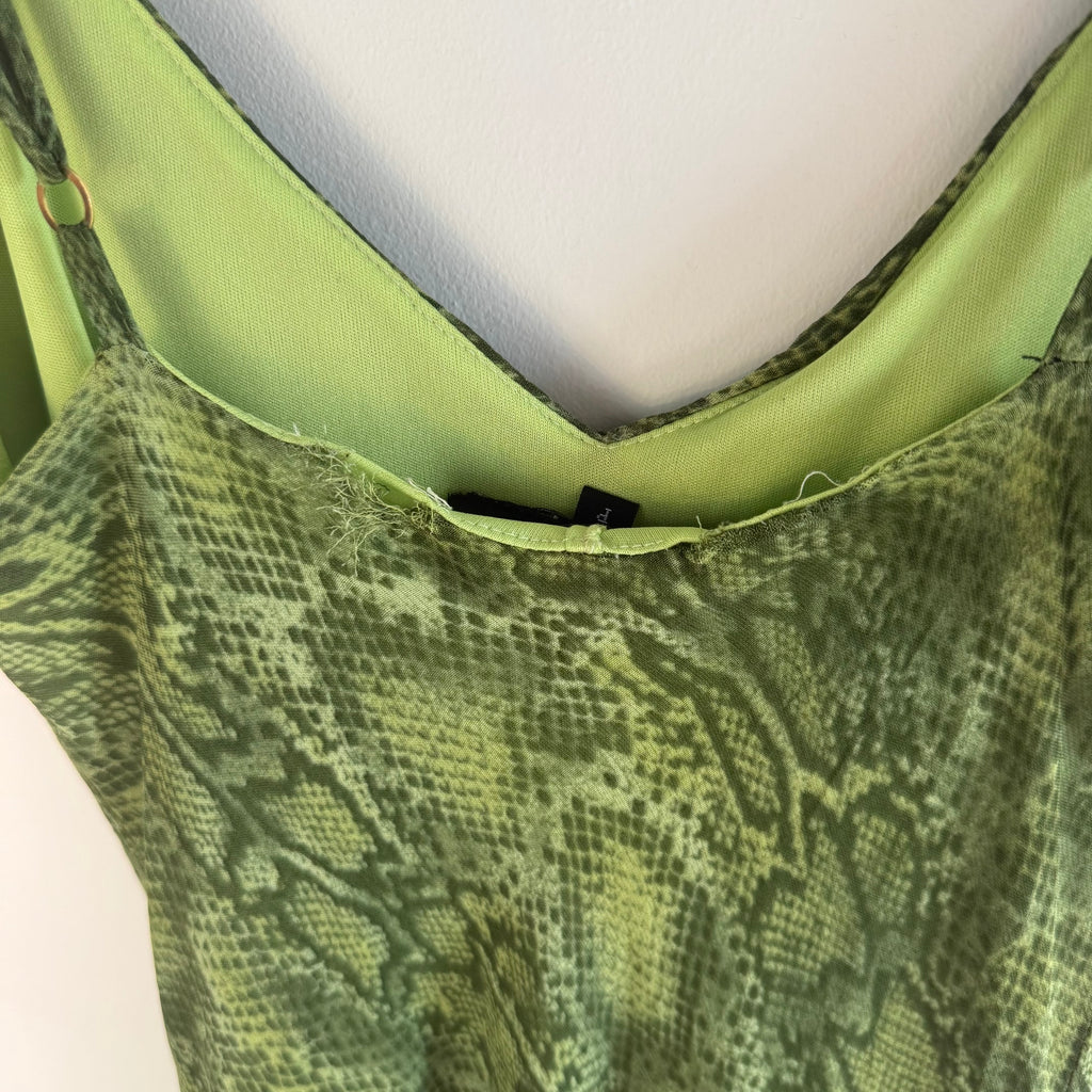 Vintage Betsey Johnson Snakeskin Slip Midi Dress