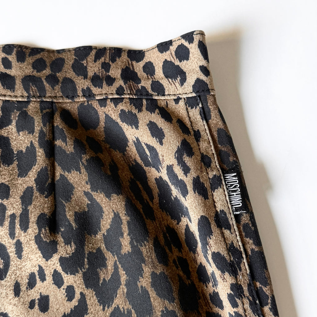 Vintage Moschino Leopard Print Capri Pants