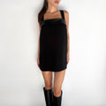 Gucci Black Silk Leather Trim Tank Top