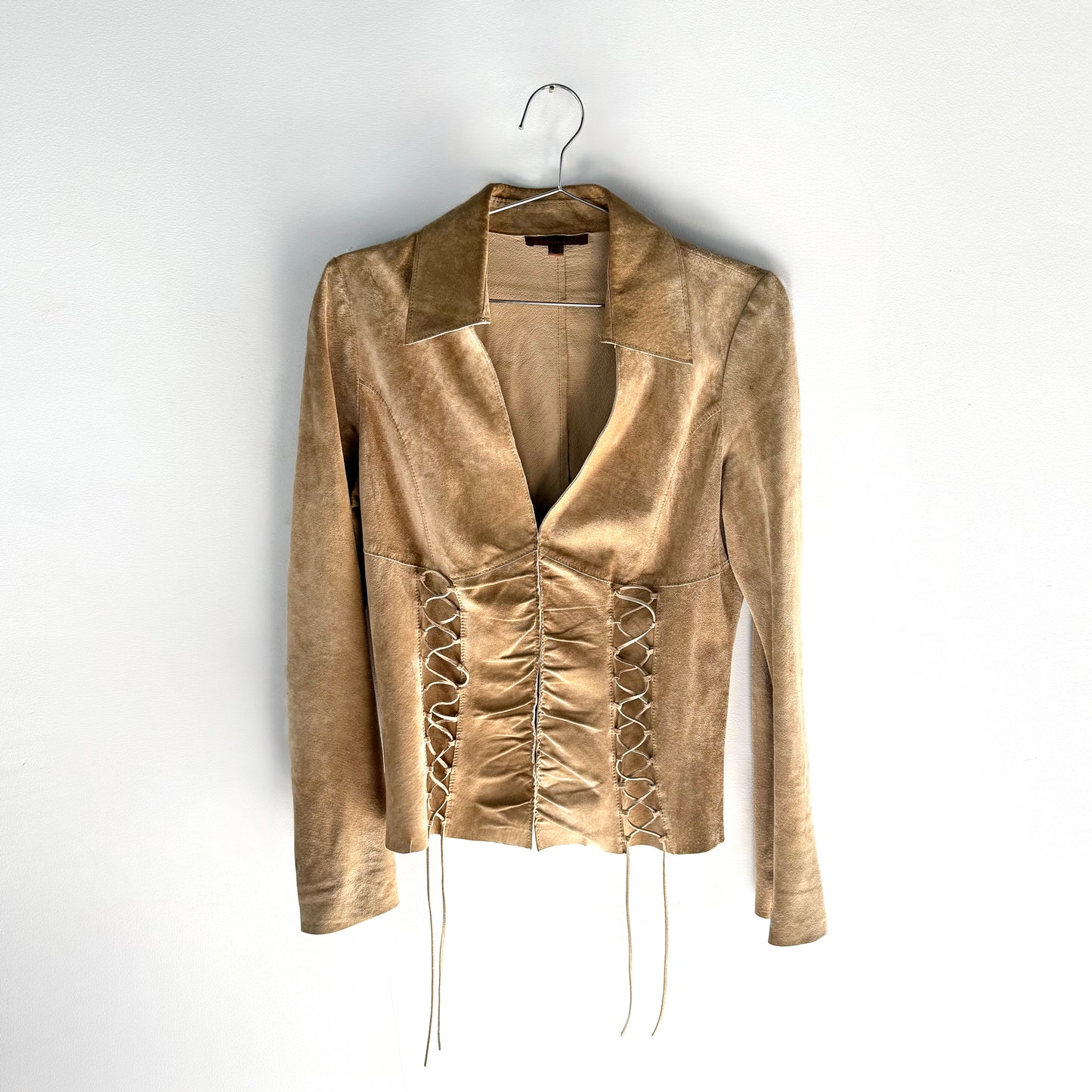 Vintage Suede Lace Up Jacket