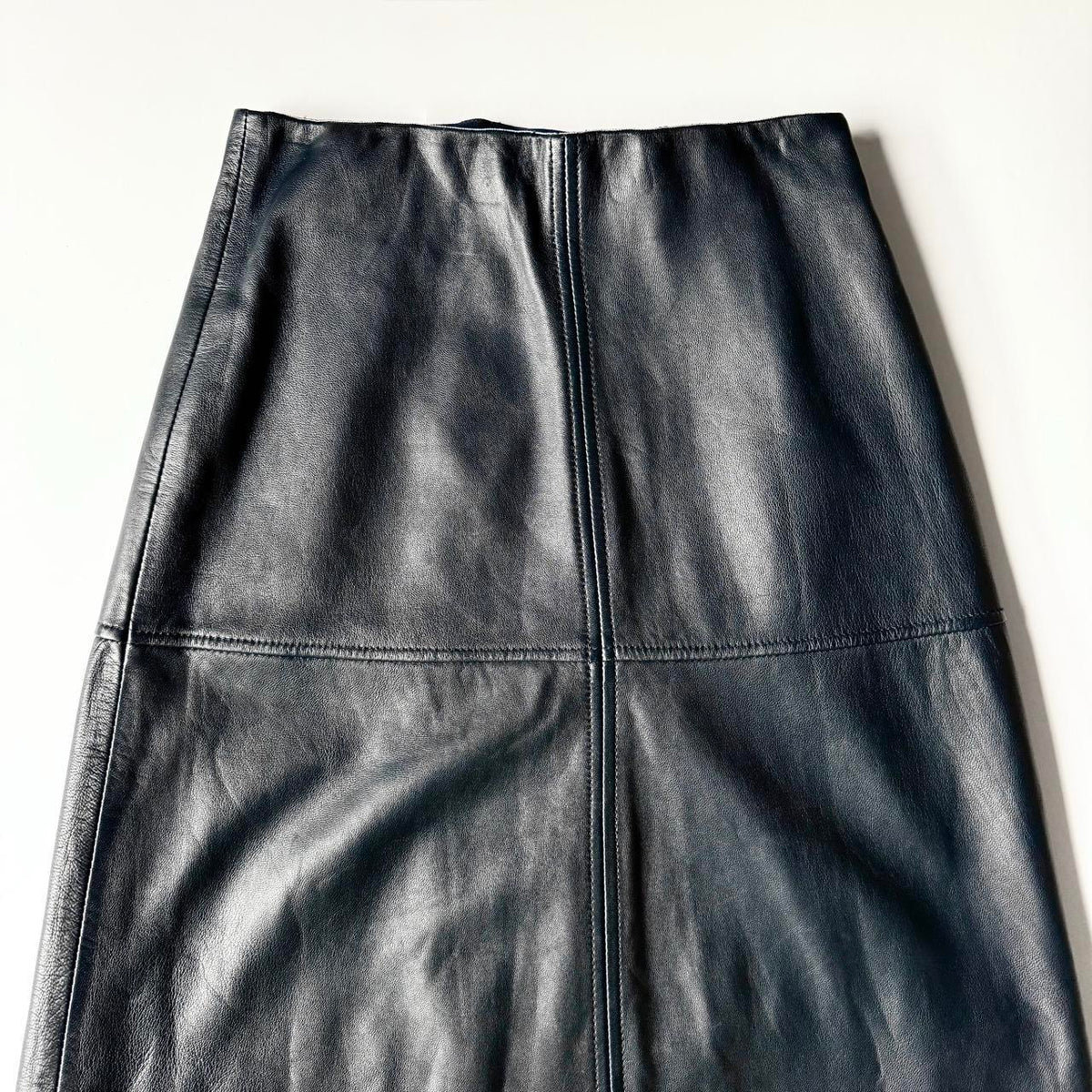 Vintage Tommy Hilfiger Leather Midi Skirt