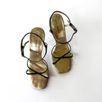 Vintage Dolce & Gabbana Black Minimalist Strappy Heels
