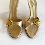 Vintage Giuseppe Zanotti Satin Sandal Jeweled Heels (7)