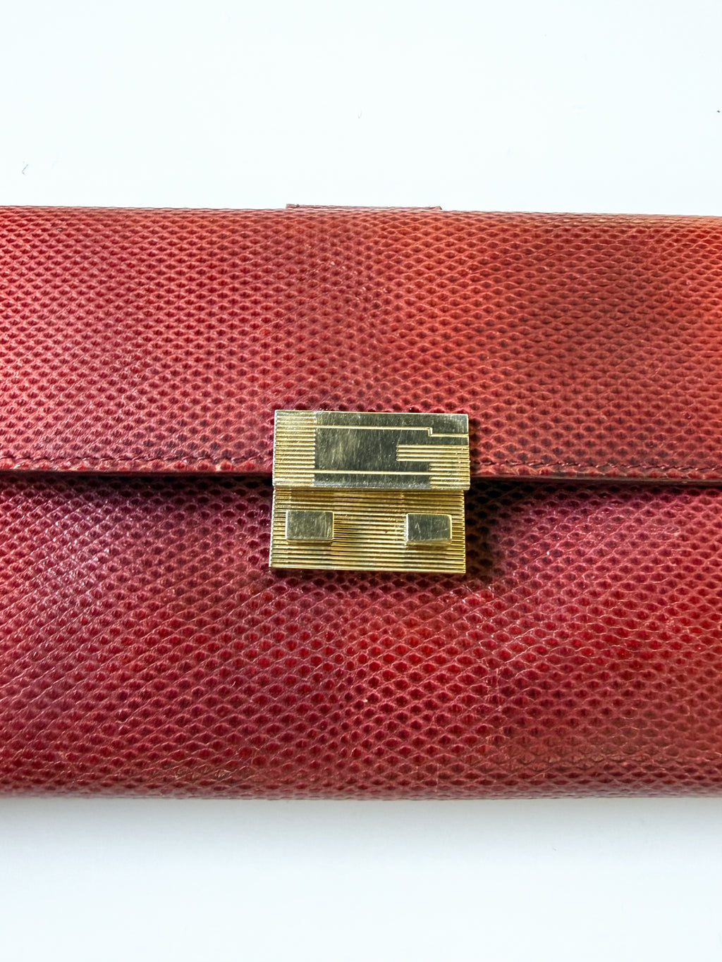 90’s Gucci Red Leather Continental Wallet