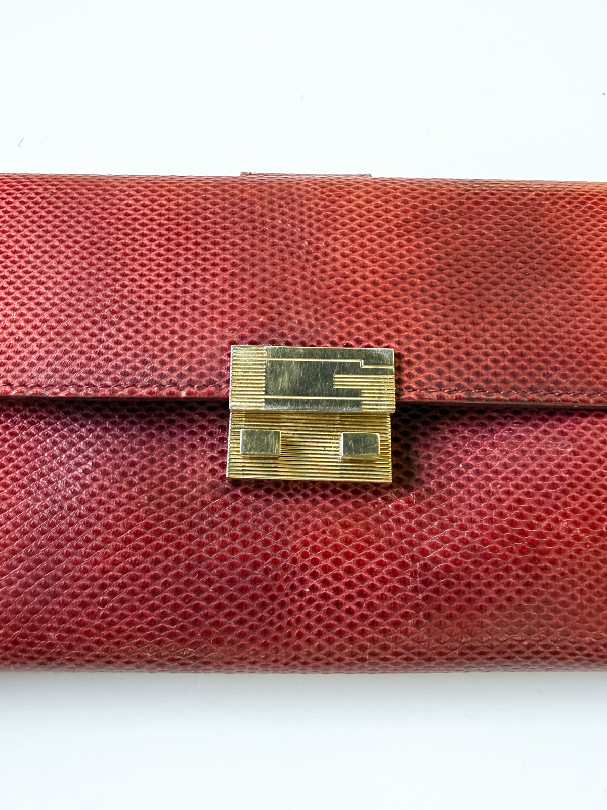 90’s Gucci Red Leather Continental Wallet