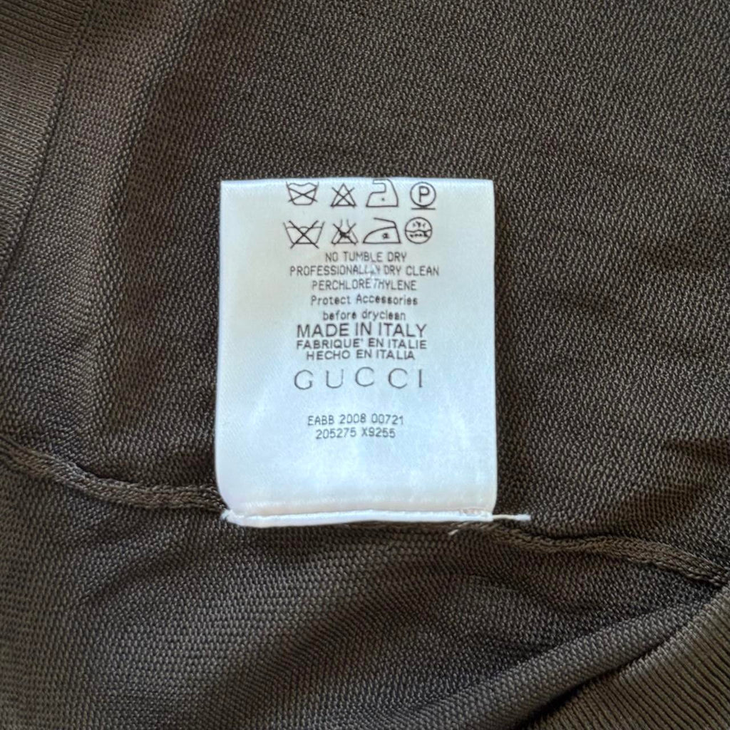 Vintage Gucci Brown Deep V Top