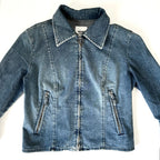 Vintage Moschino Jeans Ruffle Sleeve Denim Jacket