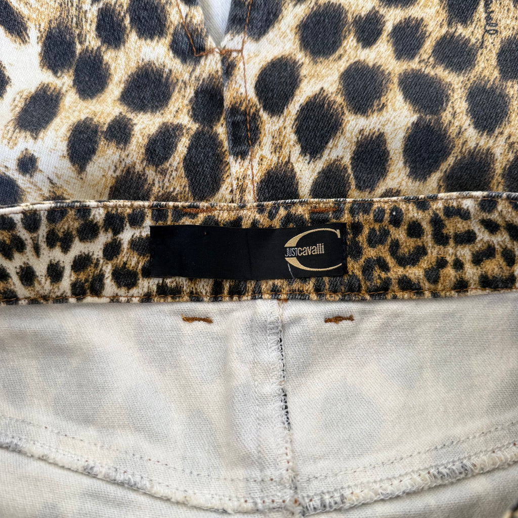 Vintage Cavalli Cheetah Print Midi Skirt