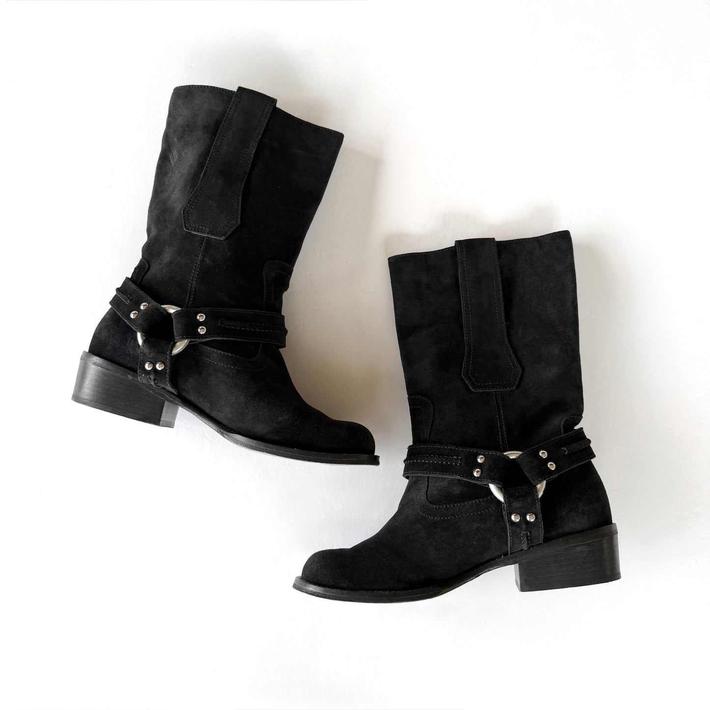 Vintage Giuseppe Zanotti Suede Harness Boots (39)