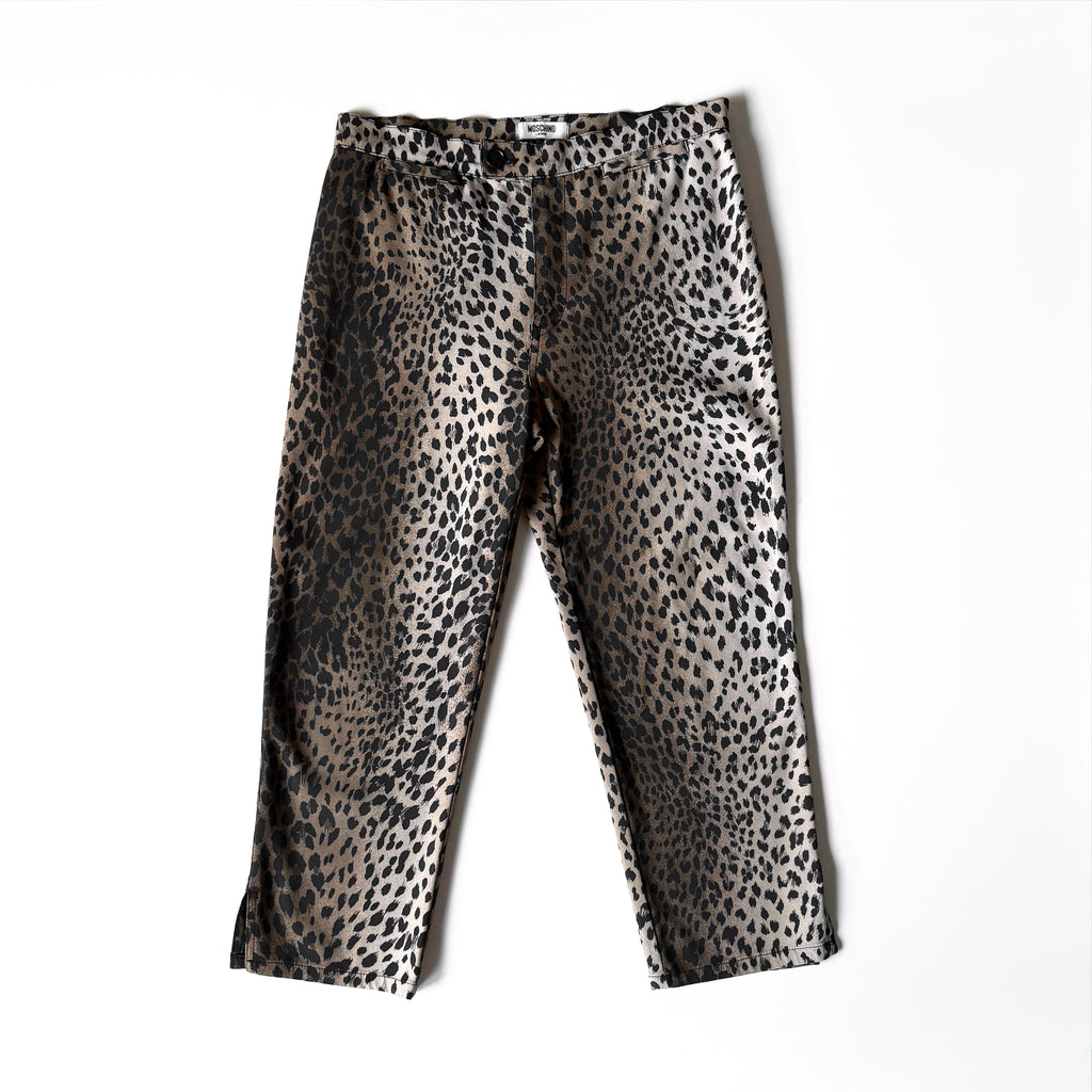 Vintage Moschino Leopard Print Capri Pants