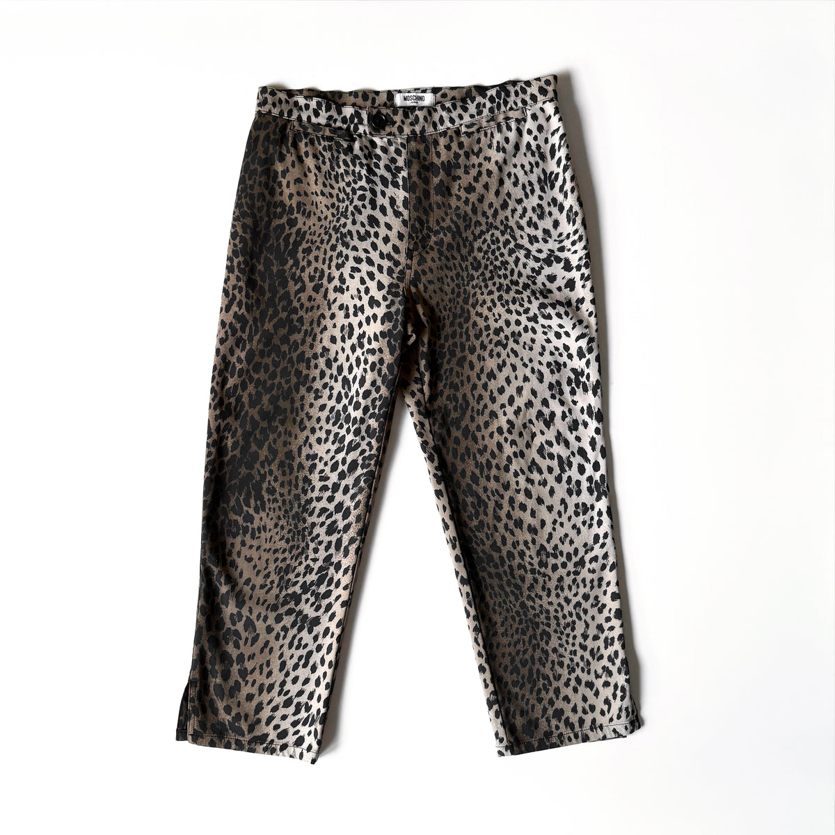 Vintage Moschino Leopard Print Capri Pants
