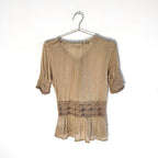 Vintage Gucci Lace Tie Front Knit Top