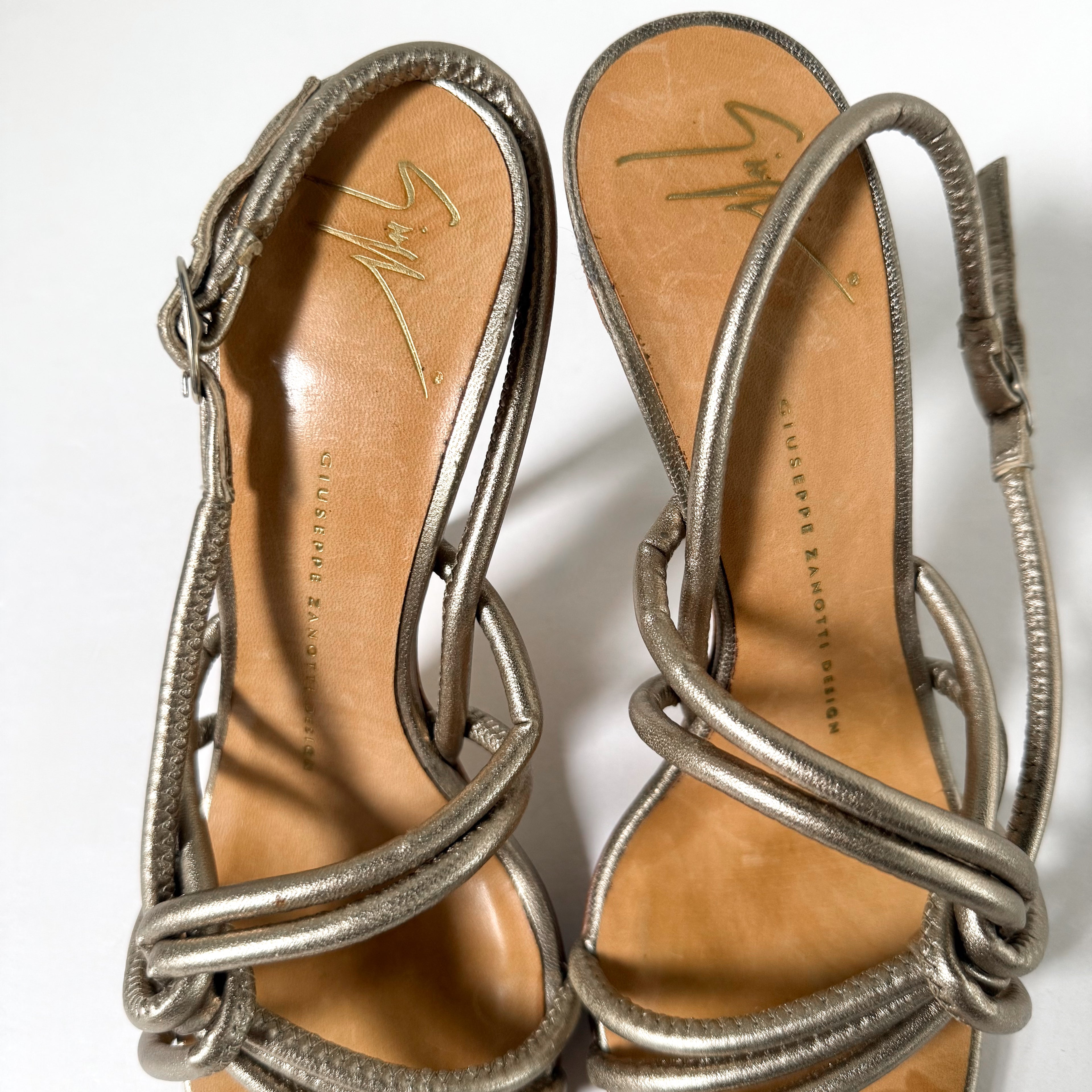 Vintage Giuseppe Zanotti Metallic Strappy Heels (36.5)