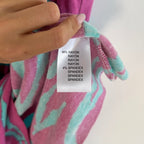 Vintage Blumarine Turquoise Pink Zebra Print Tank Top