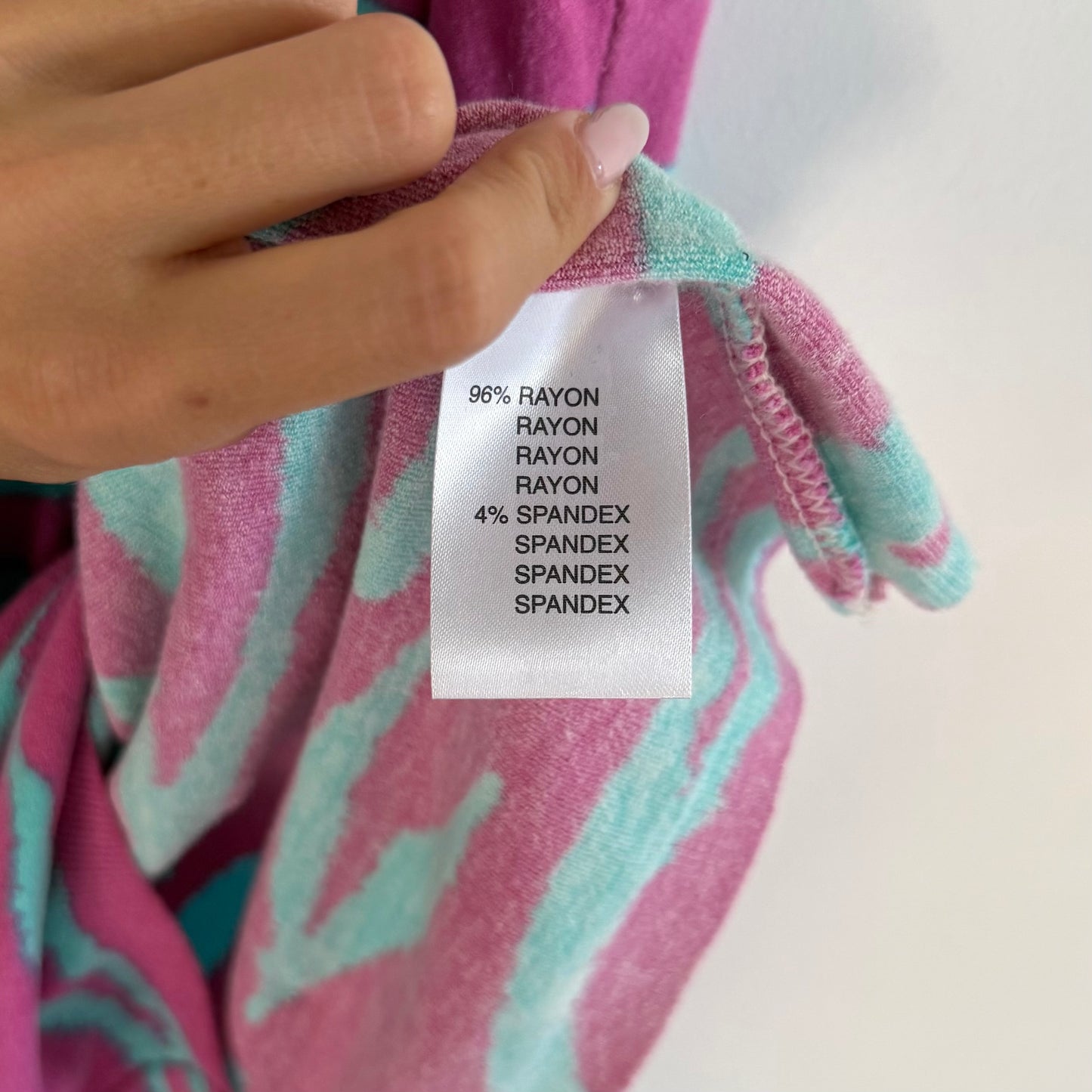 Vintage Blumarine Turquoise Pink Zebra Print Tank Top