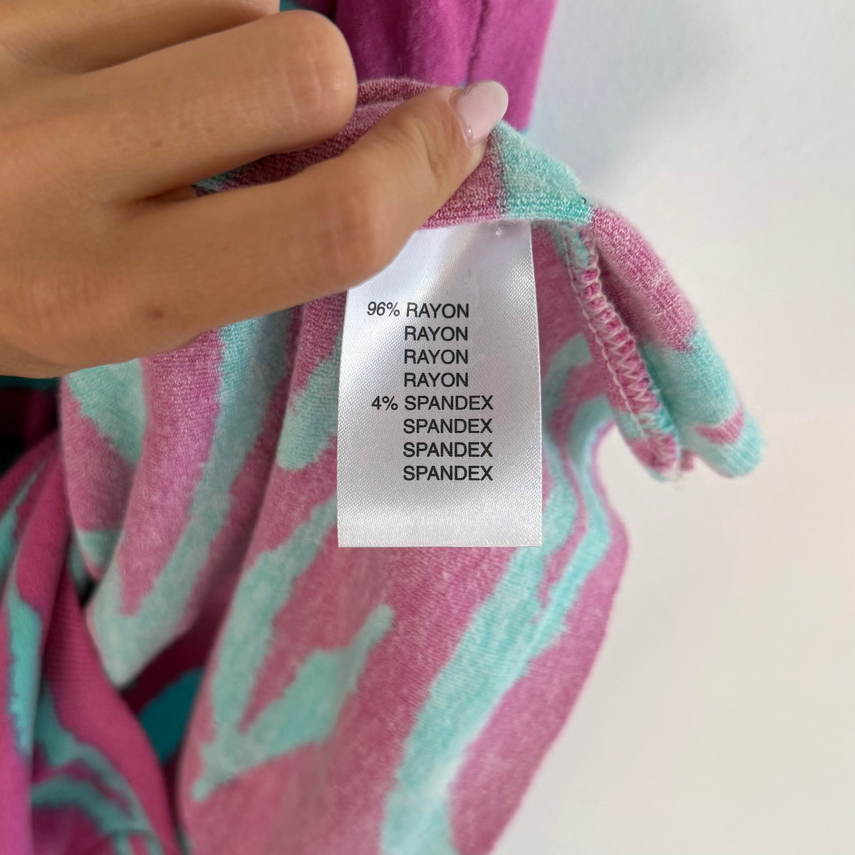 Vintage Blumarine Turquoise Pink Zebra Print Tank Top