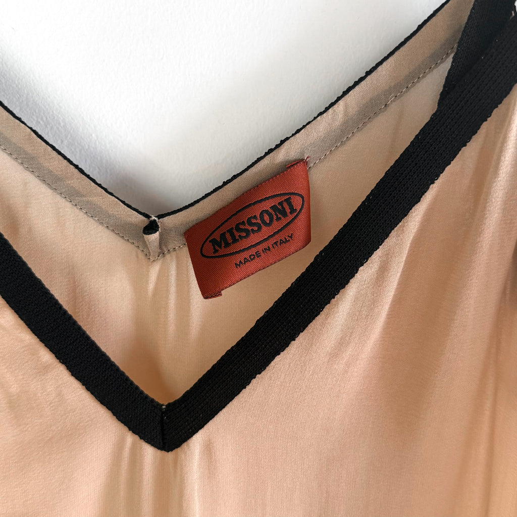 Vintage Missoni Sheer Nude Slip Mini Dress