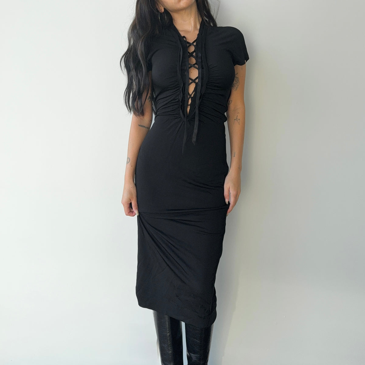 Cavalli Lace Up Dress
