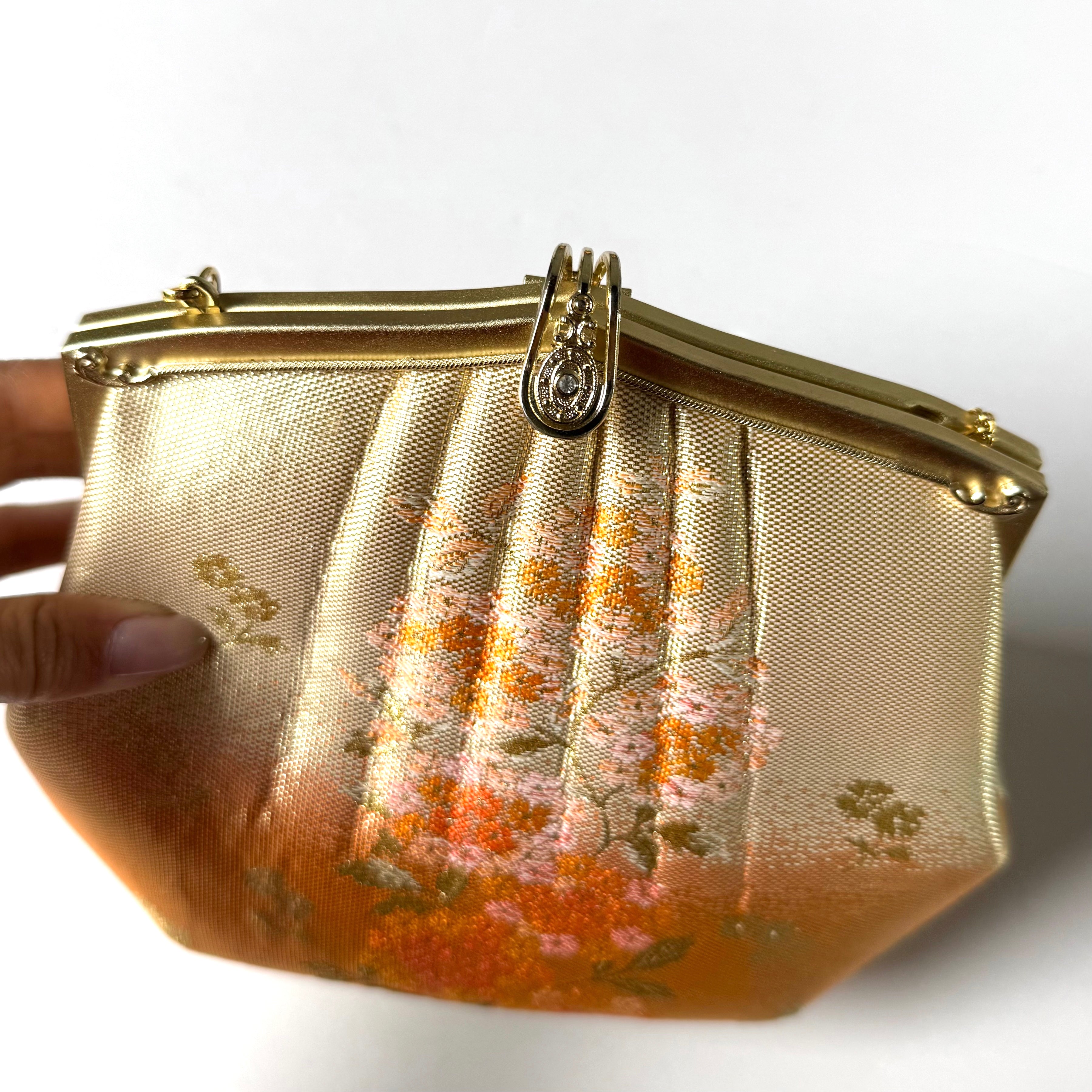 Vintage Japanese Floral Brocade Evening Bag