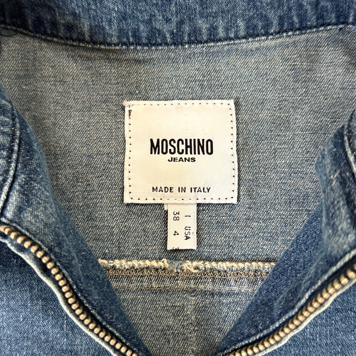 Vintage Moschino Jeans Ruffle Sleeve Denim Jacket