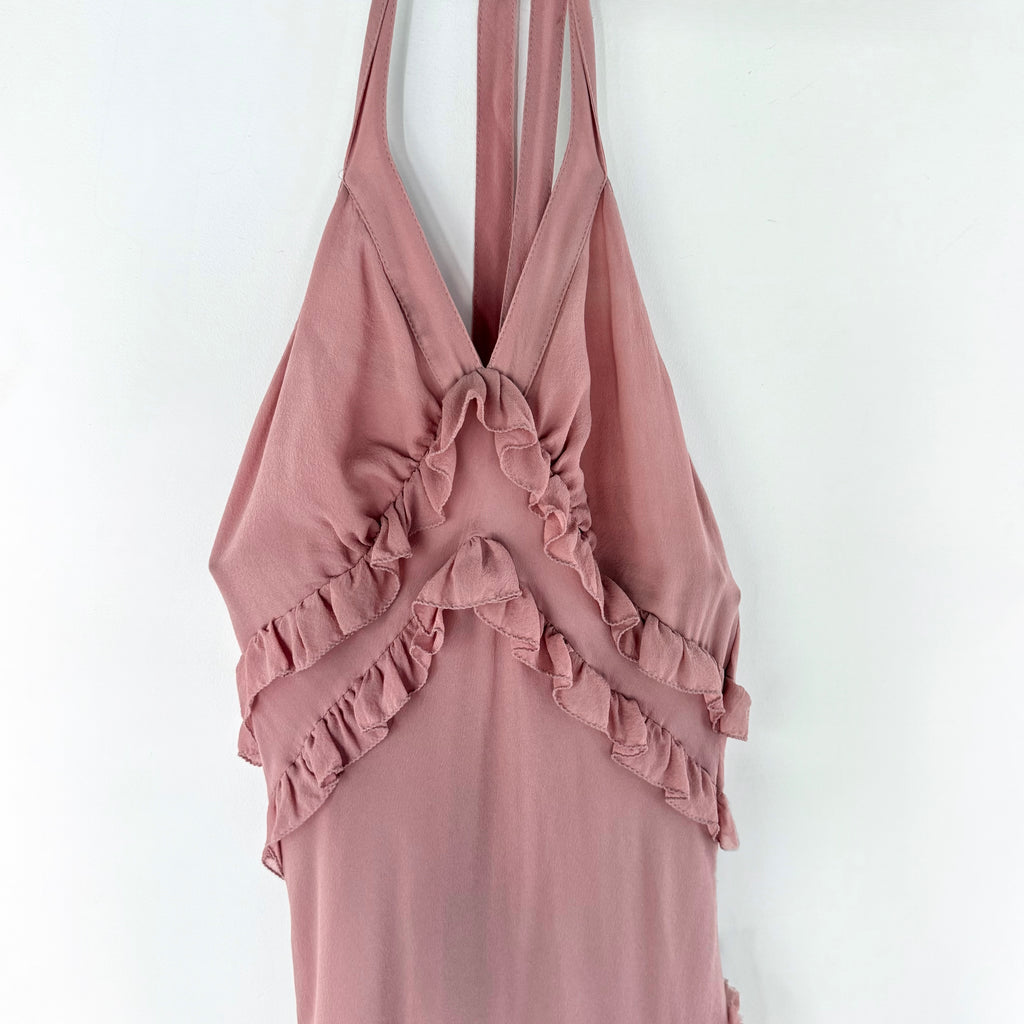 Vintage Patrizia Pepe Pink Halter Midi Dress