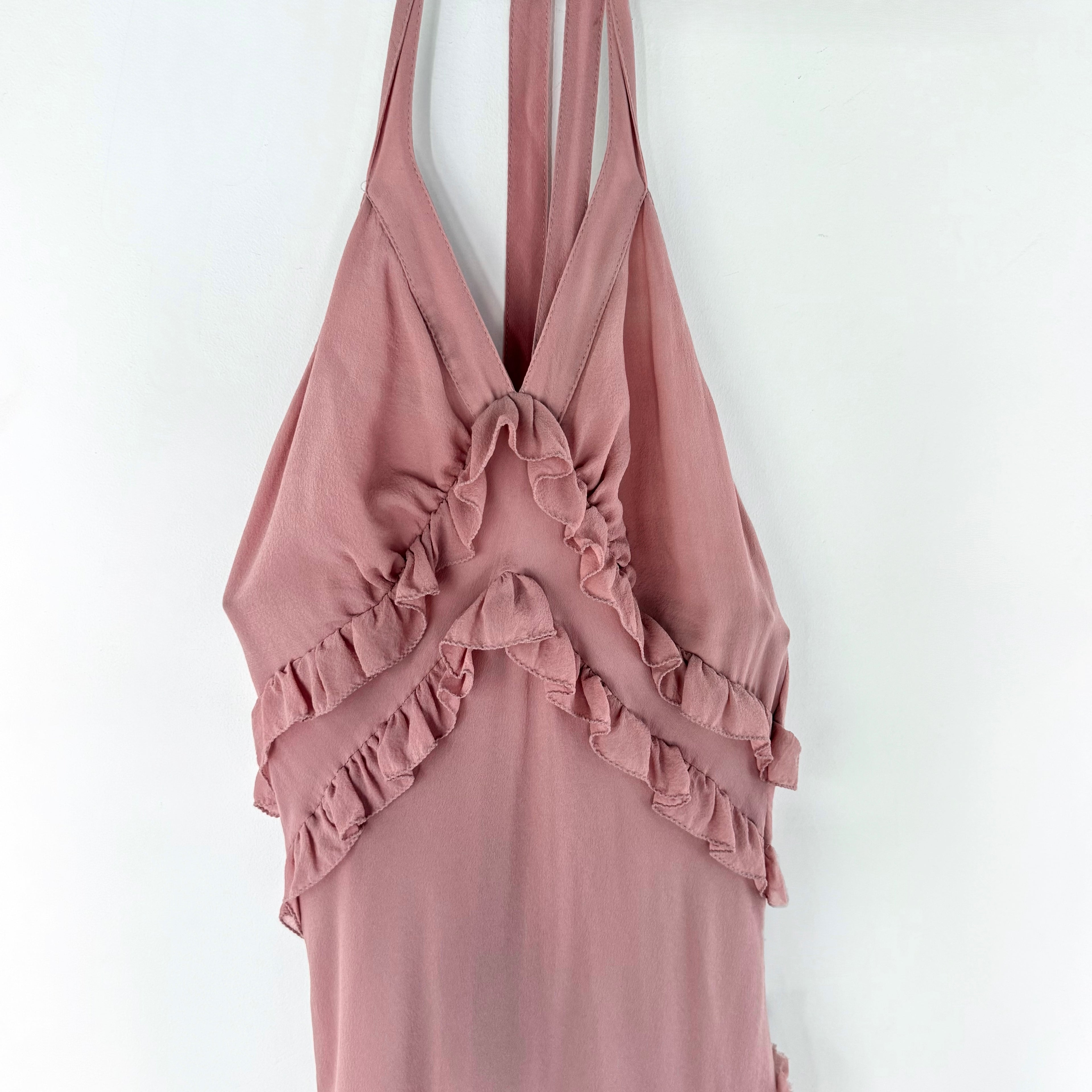 Vintage Patrizia Pepe Pink Halter Midi Dress