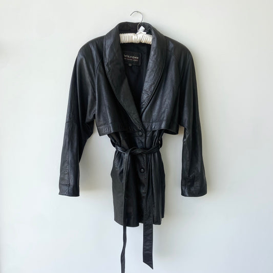 Vintage Leather Trench Coat