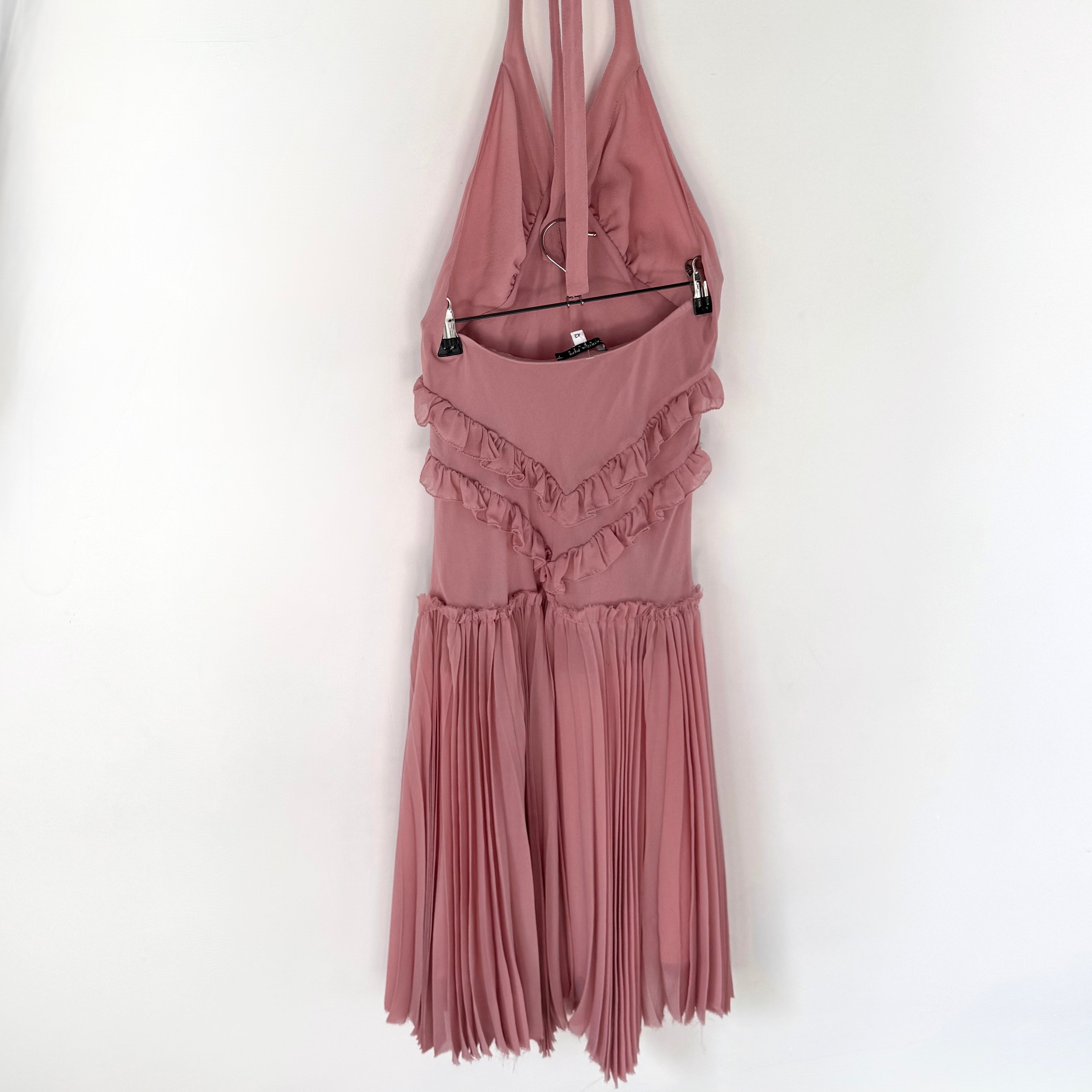 Vintage Patrizia Pepe Pink Halter Midi Dress