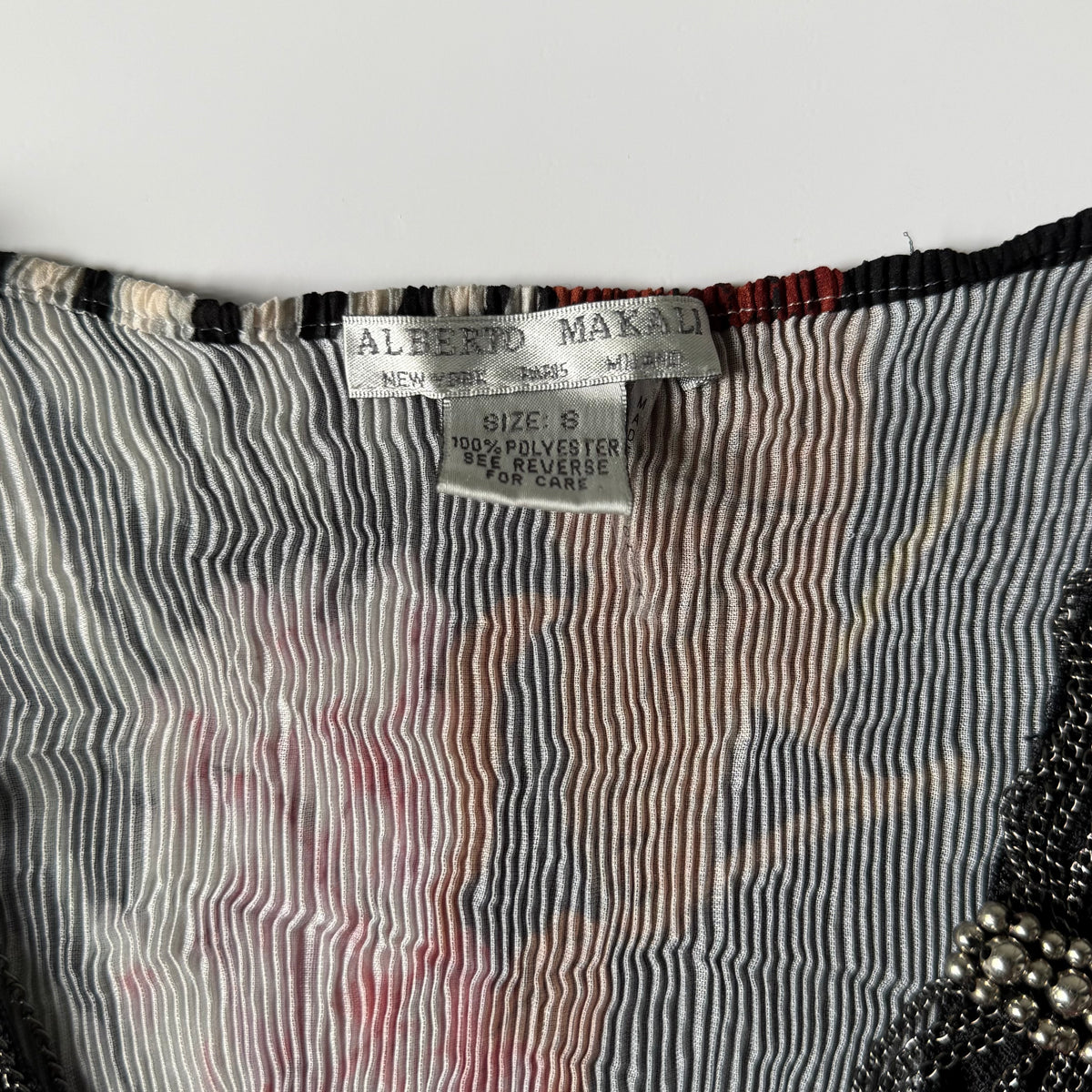 Vintage Alberto Makali Mesh Embellished Tunic Top