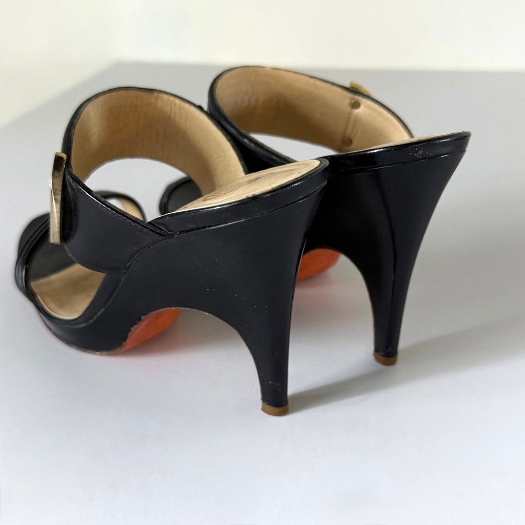 Vintage Versace Wedge Sandal Heels (36)