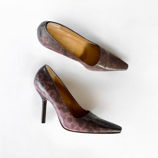 Vintage Gucci Snakeskin Pumps (7)