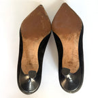 Manolo Blahnik Suede Lace Up Heels