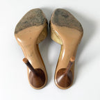 Vintage Gucci Gold Horsebit Mule Heels (7)