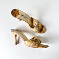 Jimmy Choo Snakeskin Sandal Heels (39.5)