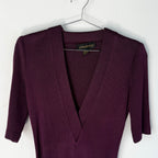 Vintage Donna Karen Plunge Knit Mini Dress