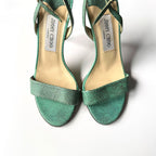 Vintage Jimmy Choo Turquoise Slingback Sandal Heels (37.5)