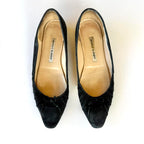 Vintage Manolo Blahnik Suede Flats (39.5)