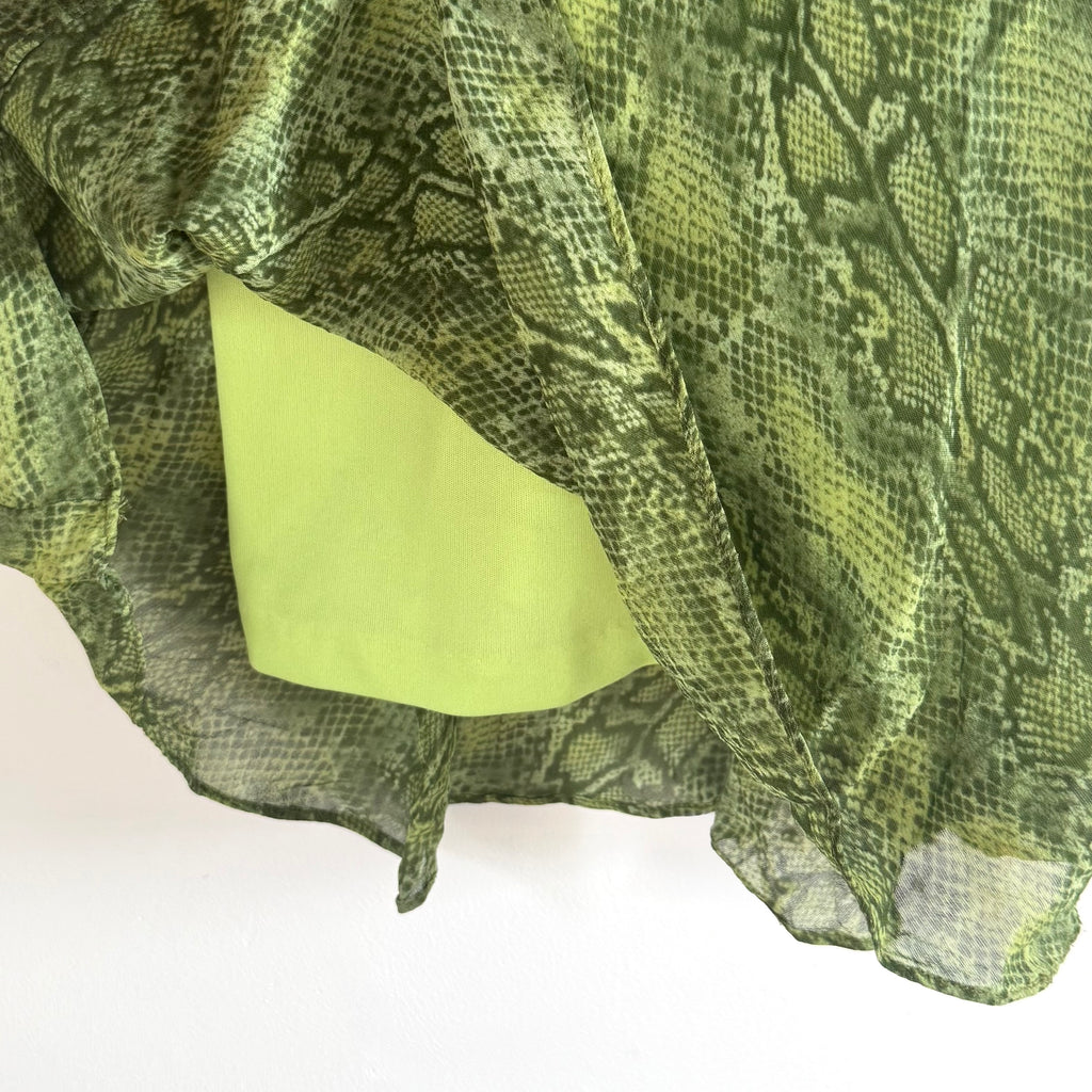 Vintage Betsey Johnson Snakeskin Slip Midi Dress