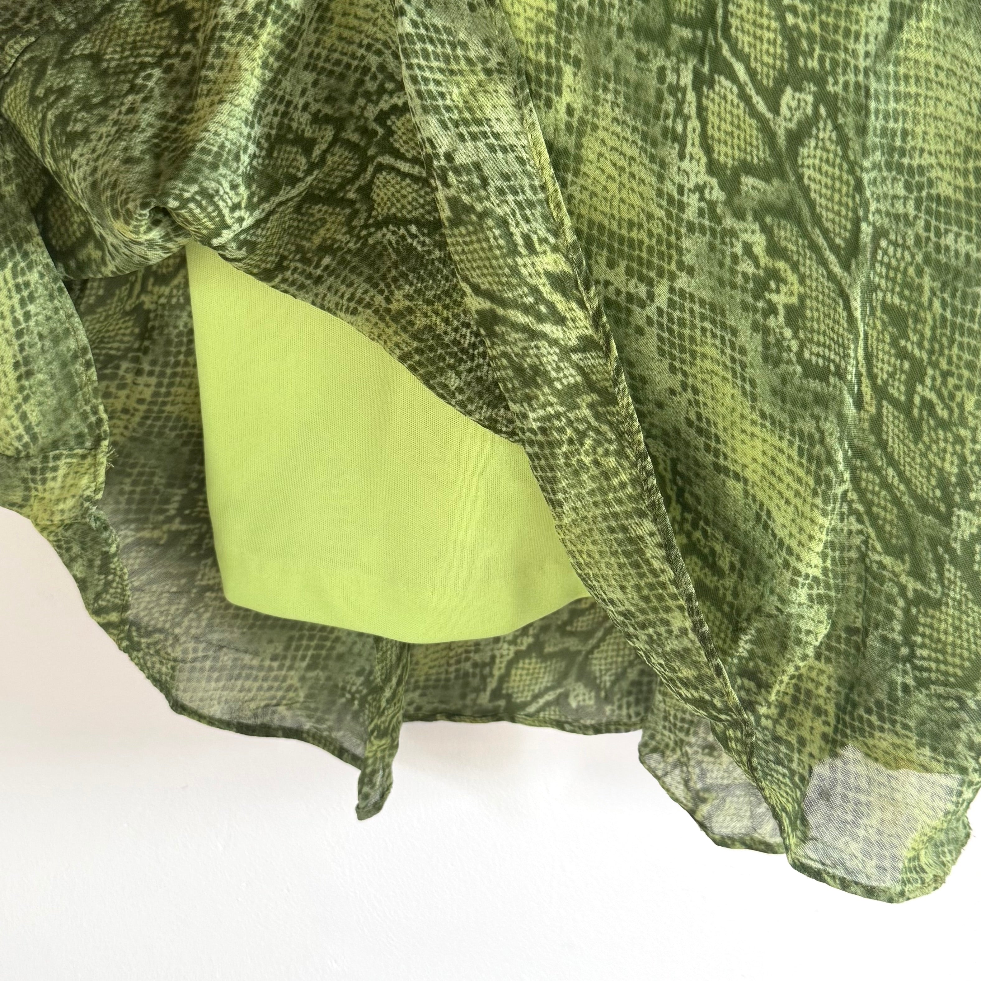 Vintage Betsey Johnson Snakeskin Slip Midi Dress