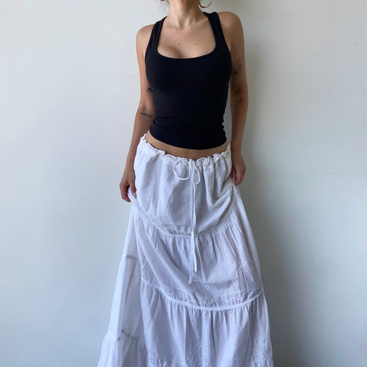 Vintage White Tiered Skirt